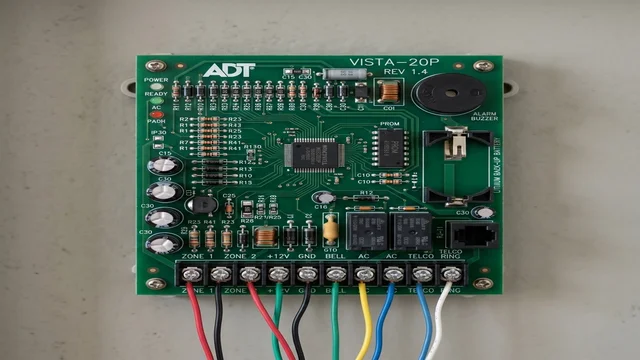 Collection of alarm system components including battery, detector, and panel showing the different parts with different lifespans