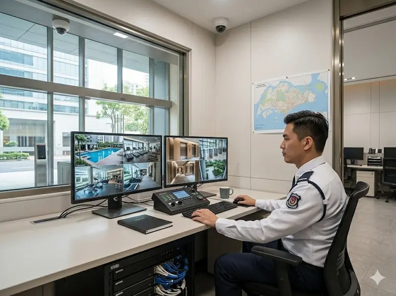 Condominium guardhouse control room Singapore