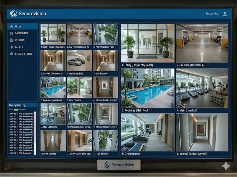 Remote monitoring dashboard for condominium estate security