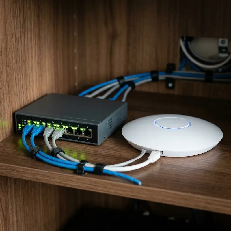 Network switch and WiFi access point for landed home Singapore