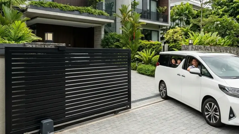 Under-driveway pipes for auto gate motor