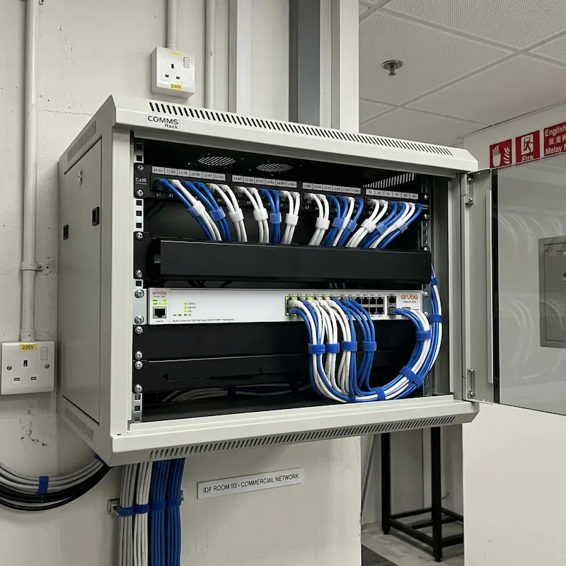 Floor-level managed PoE switch distribution for commercial buildings Singapore