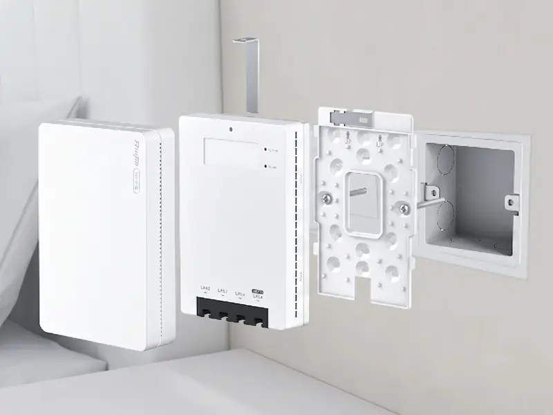 Ruijie RG-RAP1200 wall plate access point installed in Singapore home